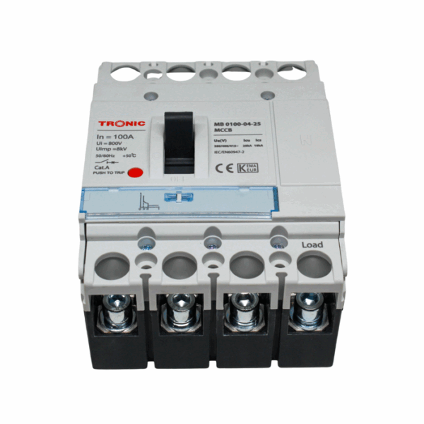 Tronic MCCB Breaker 100 Amps 4 Pole