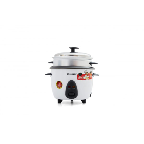 Nikai Rice Cooker 1L 400W Detachable Power Cord Non Stick Teflon Top Steamer Keep Warm Function NR701A