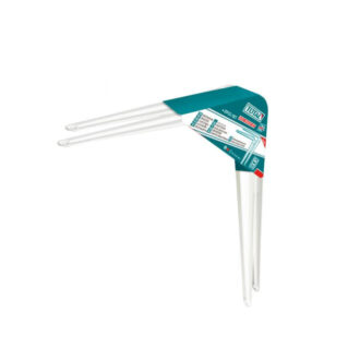 Total Shelf Bracket 2pcs Set 5x6" with 6 Attachment Points, 12 Mounting Screws, White TSB10506