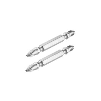 Total Magnetic Tip Screwdriver Bit PH2+PH2 65mm, S2 Industrial Steel 2pcs Set TAC16PH234