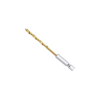 Total HSS Twisted Drill Bit 4mm with Hex Shank, Titanium Finish TAC1140401