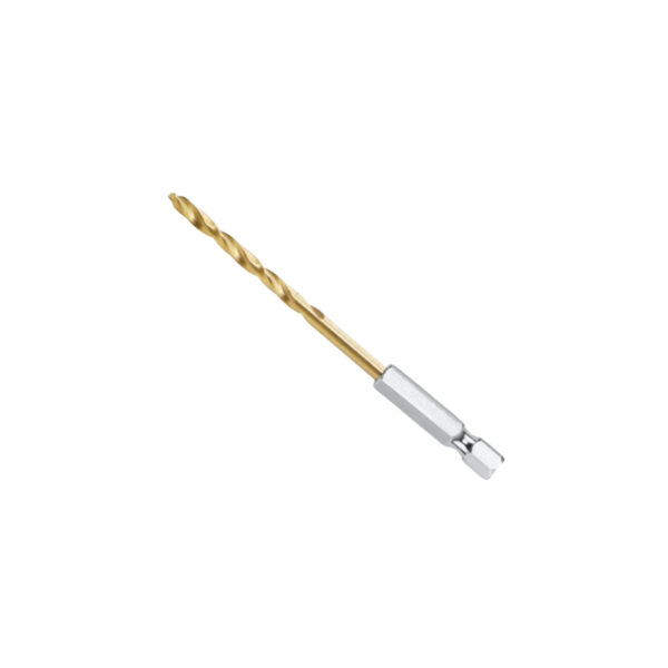Total HSS Twisted Drill Bit 4mm with Hex Shank, Titanium Finish TAC1140401