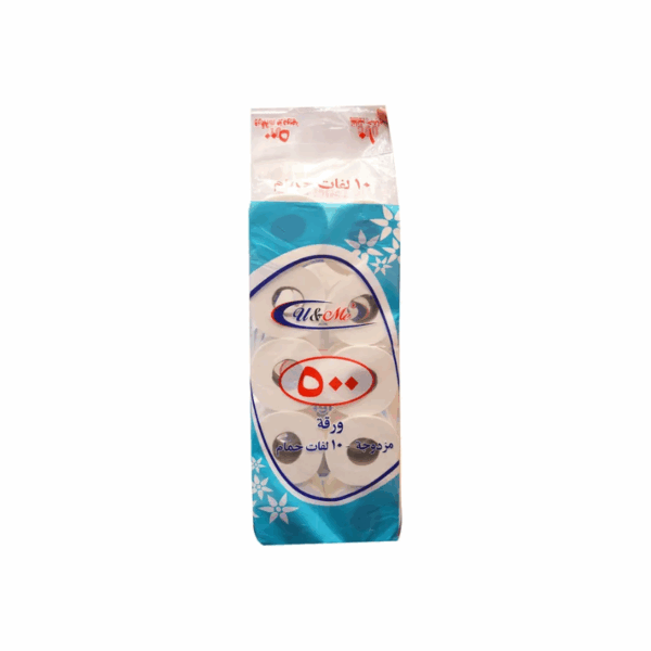 U&Me Toilet Paper Roll 500 Sheets (Pack of 10Pcs)