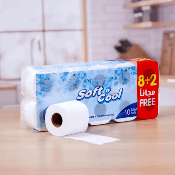 Soft n Cool Toilet Roll 400 Sheets x 2 Ply (Pack of 10)