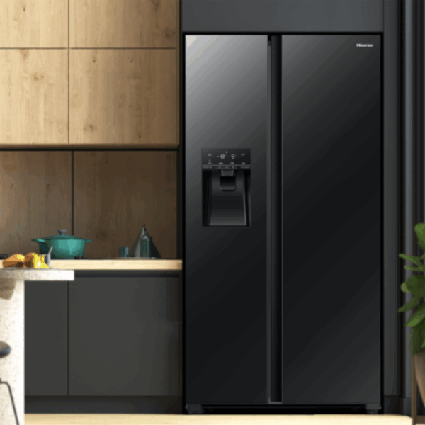 Hisense Refrigerator 535L Side By Side Door, Water Dispenser & Ice Maker with Inverter Technology H700SMI-IDL