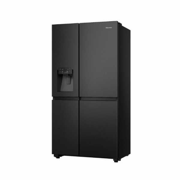 Hisense Refrigerator 601L Side By Side Door, Water & Ice Dispenser, Black Stainless Steel H780SB-IDL