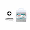 Total Screw Driver Bit Set PH2 25mm, Magnetic, S2 Nickel Plated 20pcs Set TAC16PH213