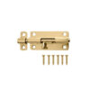 Total Steel Tower Bolt 3" 1.2/φ7.4mm for Horizontal & Vertical Positions, Includes 6pcs Fasteners THTB103