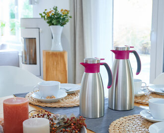 Tefal Carafe Thermos 1L Soft Grip Raspberry Vacuum Flask K3042114