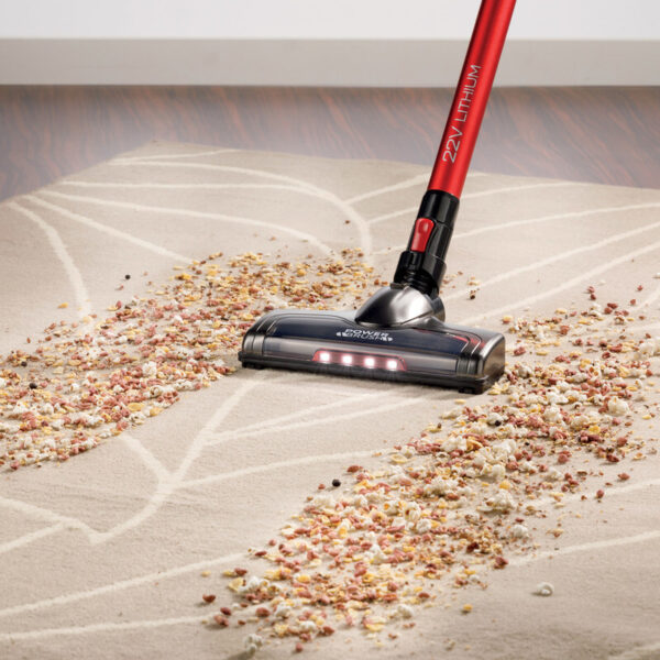 Kenwood Cordless Vacuum Cleaner 2-in-1 Upright Stick Vacuum Cleaner + Handheld Vacuum Cleaner with 22.2V Li-ion Battery 160W Suction Power 45 Minutes Run Time for Multi Surface SVM12.000RD