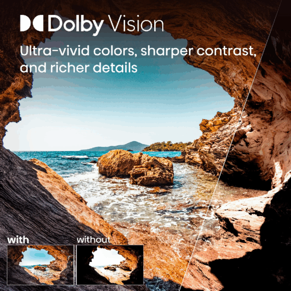 Hisense 65" LED UHD 4K Smart TV with Dolby Vision, 4K AI Upscaler, Game Mode PLUS, Voice Control, Precision Colou, VIDAA 65A6N