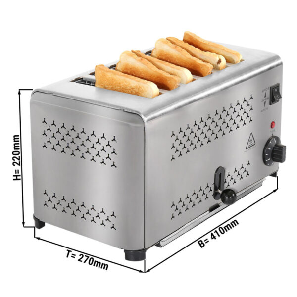 Commercial Bread Toaster 6 Slice 110-240V