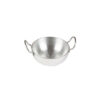 Nadstar Aluminium Classic Karai 7.30" No2 Heavy Base Aluminum Kadai Deep Frying Kadai with Handle for Kitchen
