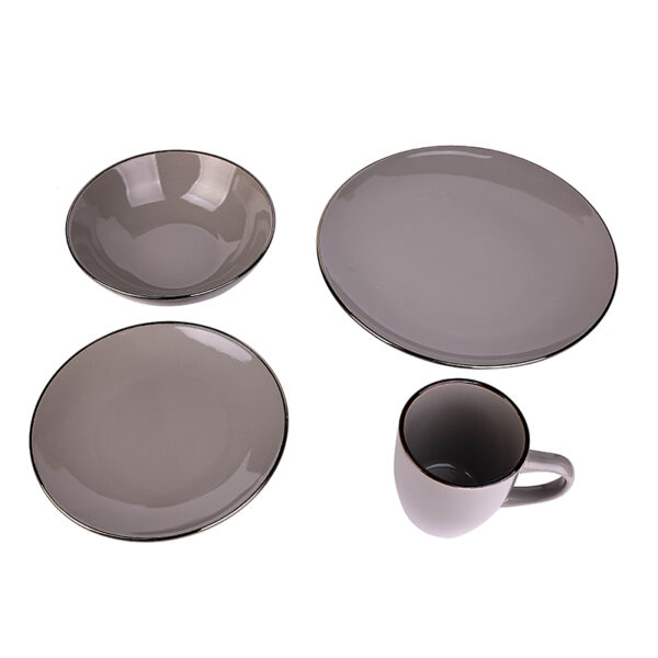 Nadstar Dinner Set 16pcs Porcelain Mug 4pcs Plate 4pcs Bowl 4pcs Soup Plate 4pcs 2023024