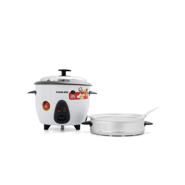 Nikai Rice Cooker 1L 400W Detachable Power Cord Non Stick Teflon Top Steamer Keep Warm Function NR701A