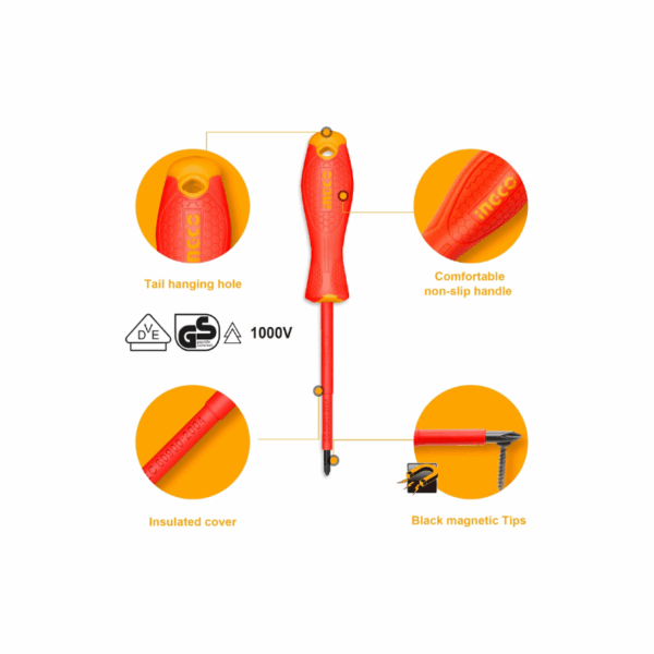 Ingco 6pcs Insulated Hand Tools Set, VDE/GS Certified HKIST3061