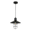Tronic Black Vintage Pendant Glass Cage Light
