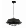 Tronic Black Shade with Wire Mesh Pendant Light