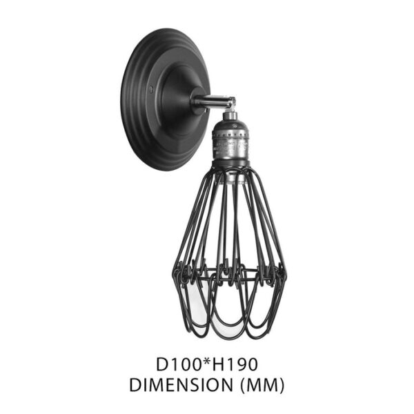 Tronic Black Vintage Wall Light