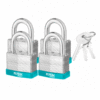 Total Laminated Key Alike Padlock 40mm with 4 Iron keys, Solid Brass Cylinder with Bolts 4pcs Set TLPK364004