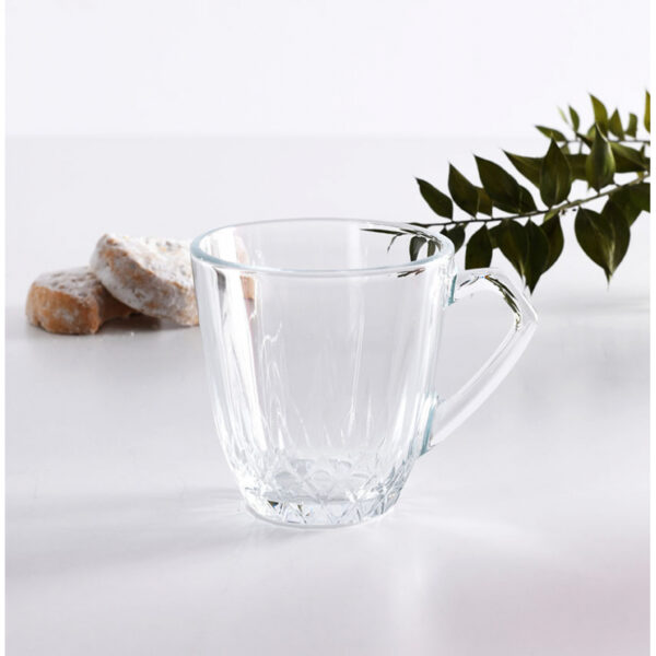 Pasabahce Mercan Mugs 160ml 6pcs Crystal Look, Refined Design and Dishwasher Safe 55733