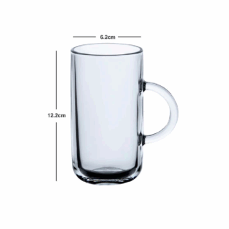Pasabahce Iconic Glass Coffee Mug 270ml 6pcs 55743