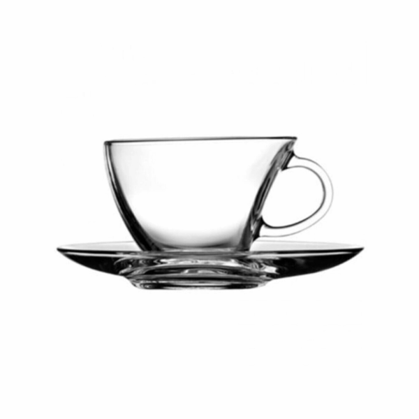 Pasabahce Penguen Tea Cup Saucer 230ml 6pcs 98396