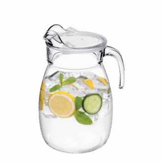 Pasabahce Glass Water Jug with Transparent Lid 2500ml Dishwasher, Freezer & Refrigerati...