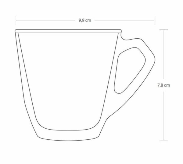 Pasabahce Mercan Mugs 160ml 6pcs Crystal Look, Refined Design and Dishwasher Safe 55733