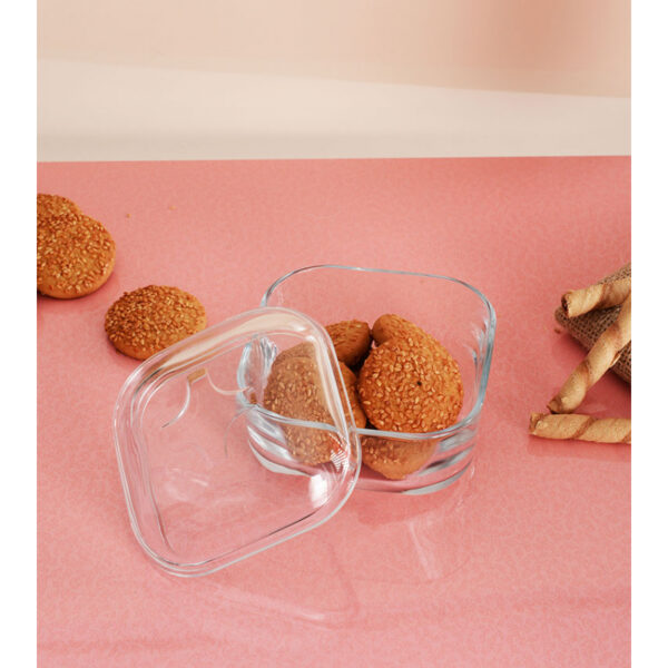 Pasabahce Plus Food Container Glass 415ml Stackable 96887