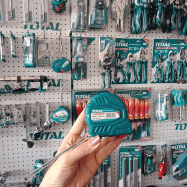 Total Steel Measuring Tape with Double Button 5m x 19mm TMT126351