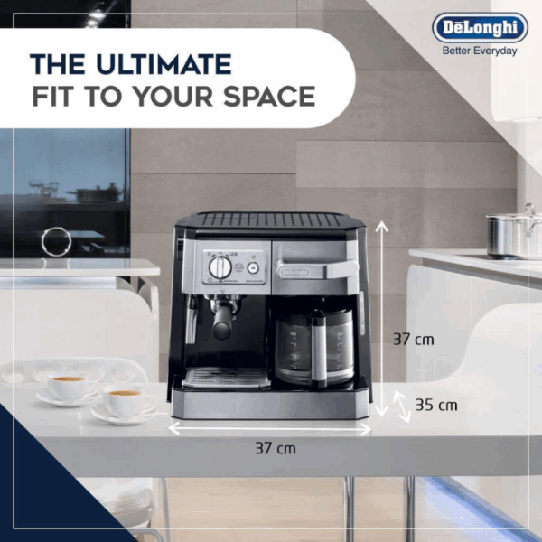 DeLonghi Combi Coffee Maker 1750W Combi Espresso & Filter Coffee Maker BCO420