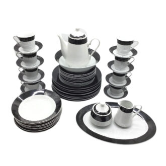 Nadstar Dinner Set 47pcs Porcelain Black RSPD001