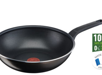 Tefal Easy Cook Wok 28 CM Titanium Non Stock Cooking Pot 4.7 L with Lid Suitable for All Heat Sources Except Induction B5541902