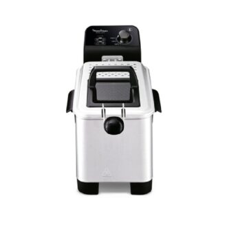 Moulinex Electric Fryer 3L,1.2 Kg, Steel Body, Semi-Pro Fryer with Cool Zone Technology, Adjustable Thermostat, Permanent Metallic Filter, Fast Heating System AM333027