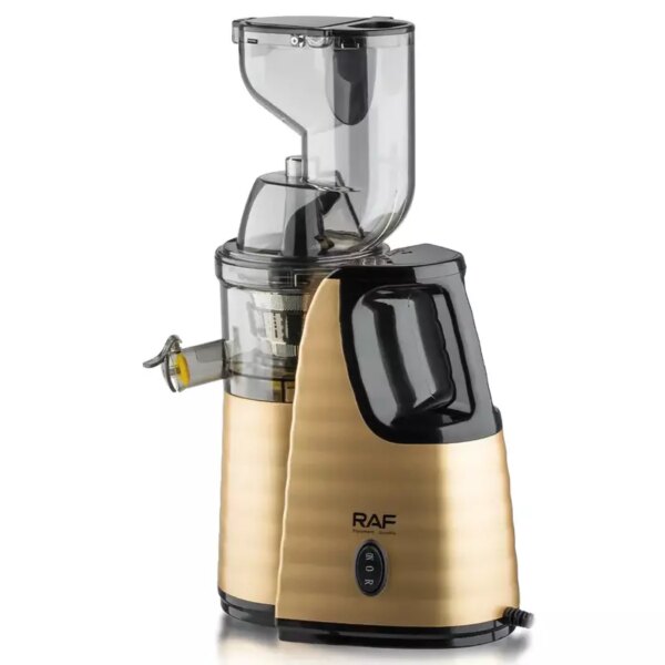 RAF Slow Juicer 1L 150W 2in1 Food Grade Material, Large Caliber, Seven Segment Extrusion Screw Shaft R.2838
