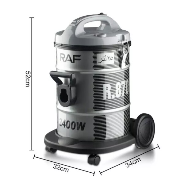 RAF Vaccum Cleaner 21L 2400W Dry Clogging Protection, Strong Suction, Dust Separation R.8705