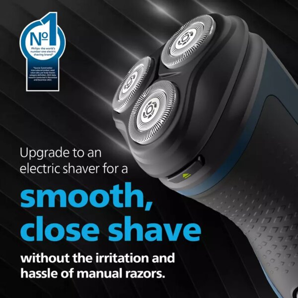 Philips Electric Cordless Shaver ComfortCut Blades, 3D Floating Heads, Shave Wet & Dry, One-touch Open 1000 Series S1151