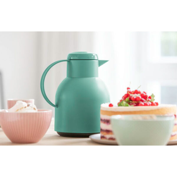 Tefal Samba Jug 1 Liter Green Isothermal Jug Translucent Vacuum Flask Plastic-Polypropylenex (PP) Glass Liner F4010210