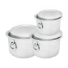 Nadstar Aluminium Sufuria 3pcs with Lid & Handle 230L 275L 325L Cookware Set Tope Cooking Pot for Commercial Use - Gauge 6 & 5 Kitchen Heavy Duty Tapela