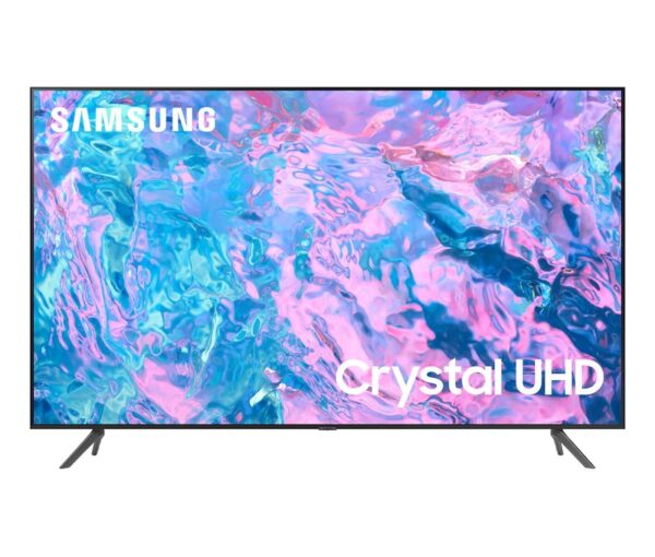 Samsung 50" LED Crystal UHD 4K Smart TV Frameless, Samsung Smart Hub, PurColor, Crystal Processor with 4K UHD Upscaling, Motion Xcelerator, Mega Contrast HDR, Object Tracking Sound Lite, Q-Symphony 50CU7000
