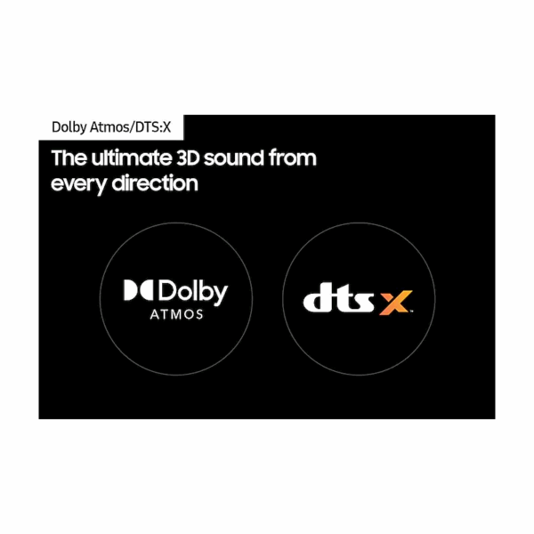 Samsung Home Theatre Q Series 3.1.2ch, 0.5W, Dolby Atmos_DTS-X, Q-Symphony, Adaptive Sound, Synergy with QLED, Wireless Bluetooth Subwoofers HW-Q600C/ZN