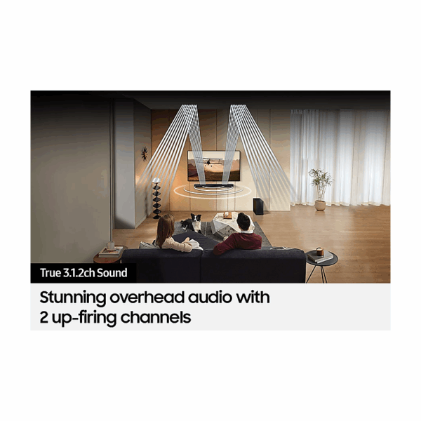 Samsung Home Theatre Q Series 3.1.2ch, 0.5W, Dolby Atmos_DTS-X, Q-Symphony, Adaptive Sound, Synergy with QLED, Wireless Bluetooth Subwoofers HW-Q600C/ZN