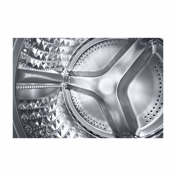 Samsung Washing Machine 7kg Front Load, Digital Inverter Technology, DIiamond Drum, Quick Wash, Eco Bibble, Energy Saving, Hygiene Steam, Silver WW70T4020CX/NQ
