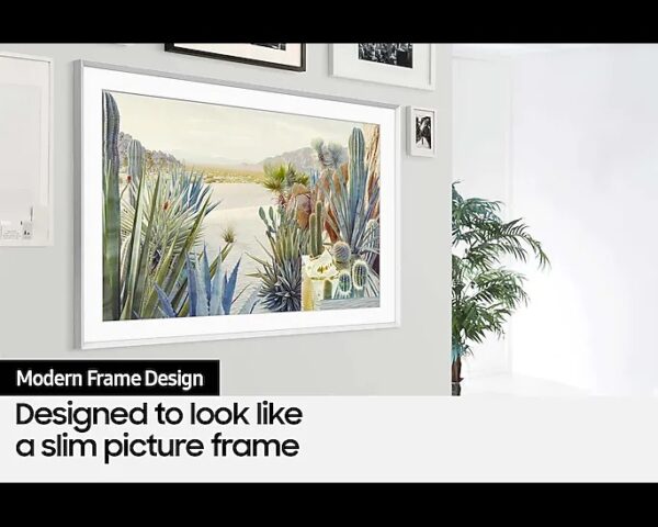 Samsung 65" QLED 4K The Frame TV with Art Mode, Customizable Bezel, Dual LED, PC on TV, AI Upscaling, Solar Cell Remote 65LS03A