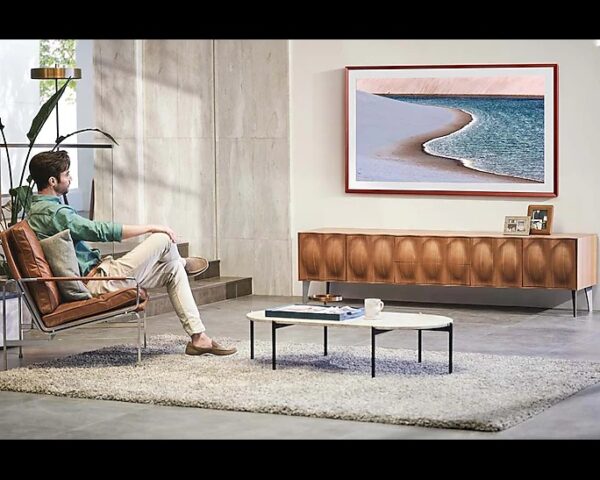 Samsung 65" QLED 4K The Frame TV with Art Mode, Customizable Bezel, Dual LED, PC on TV, AI Upscaling, Solar Cell Remote 65LS03A