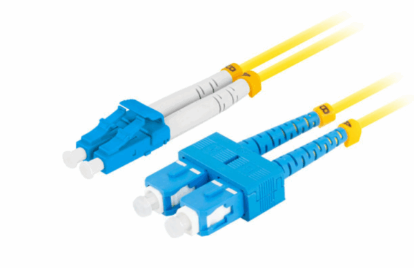 Fiber Patch Cord LC/UPC-SC/UPC Single Mode Duplex 1 Meter G657A1-LSZH