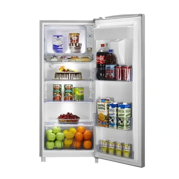 Hisense Refrigerator 177L Single Door Top Freezer Stylish Design, A+ Energy Rating, Sleek Water Dispenser, Interior LED Lighting Silver H235RTS-WD