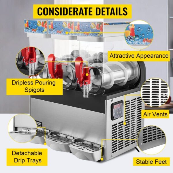 Generic Commercial Slush Machine 45L (15Lx3Tanks)