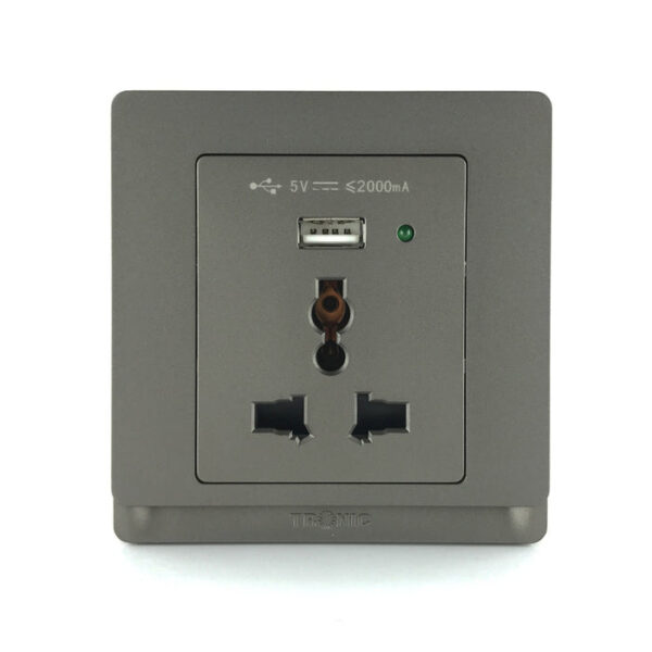 Tronic Single Socket with USB
